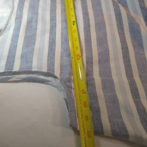 BeachLunchLounge Collection L A-line striped dress pastel white/light blue - Picture 7 of 13